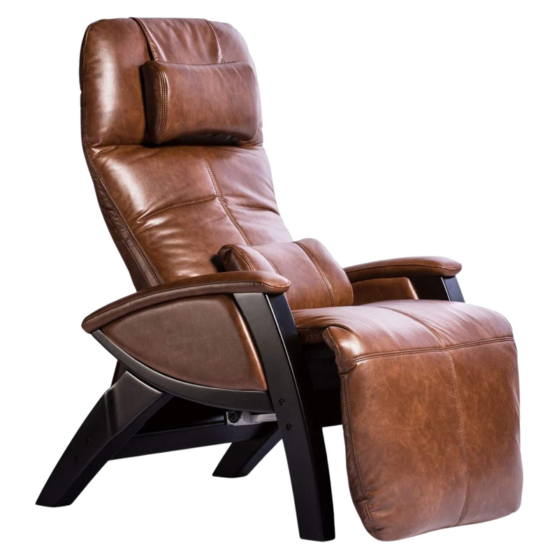 Svago ZGR Plus Cognac & Black Wood Zero Gravity Recliner (SV395-86-BL)