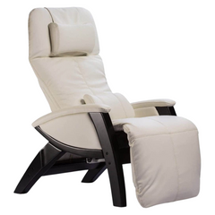 Svago ZGR Plus Snowfall White & Black Wood Zero Gravity Recliner (SV395-32-BL)