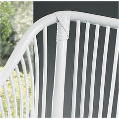 Padma's Plantation Palm Occasional Chair - White / Navy (PLM01-WHT-NAV)