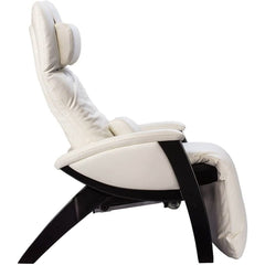 Svago ZGR Plus Snowfall White & Black Wood Zero Gravity Recliner (SV395-32-BL)