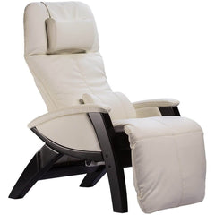 Svago ZGR Plus Snowfall White & Black Wood Zero Gravity Recliner (SV395-32-BL)